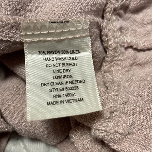 Monteau Button Linen Blend  Midi Dress. Size Large - Picture 5 of 5